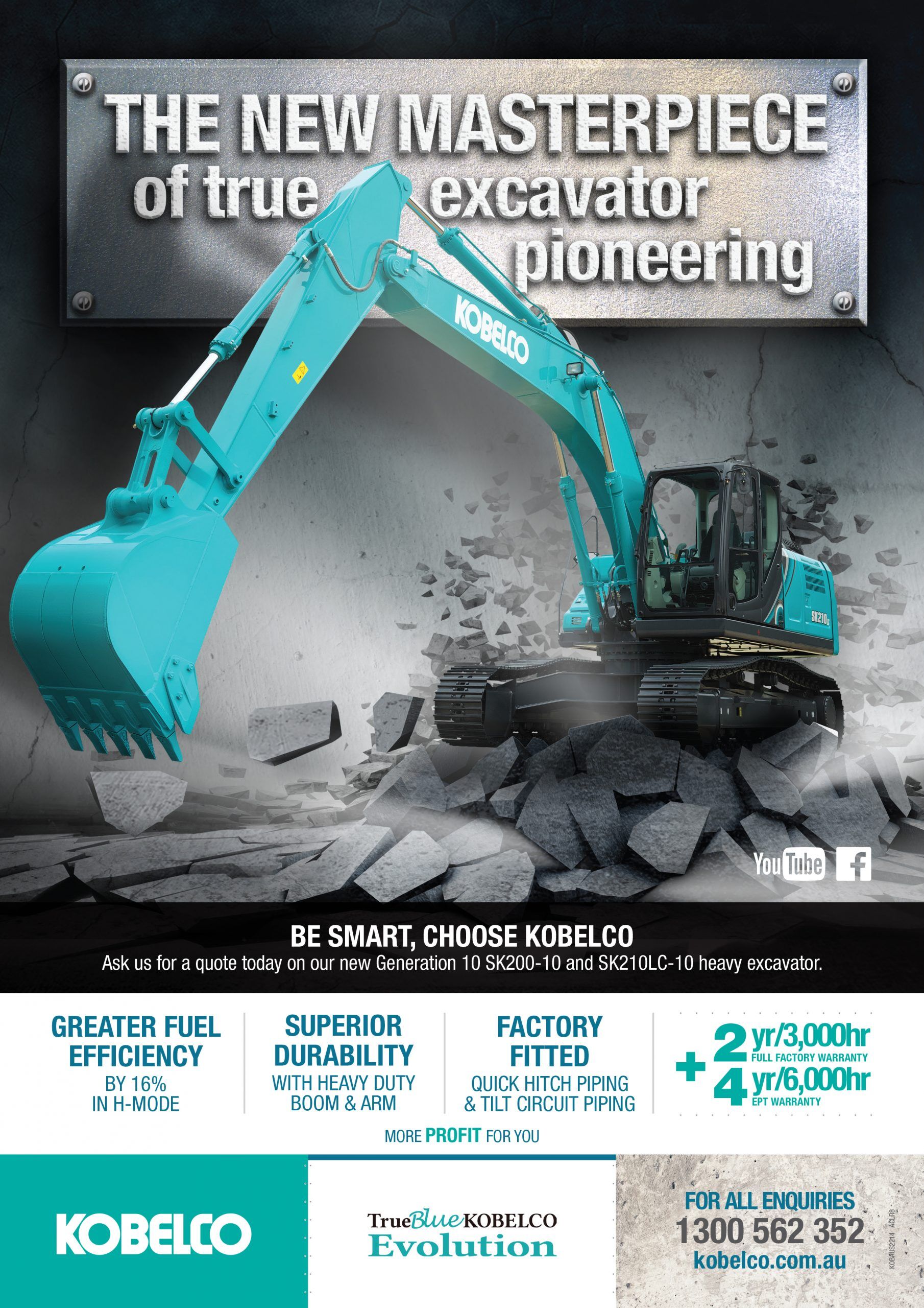 New Year, New Generation 10 Kobelco Excavators - Kobelco